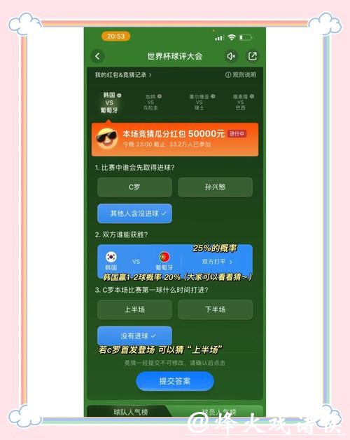 世界杯竞猜APP热门赛事推荐分析